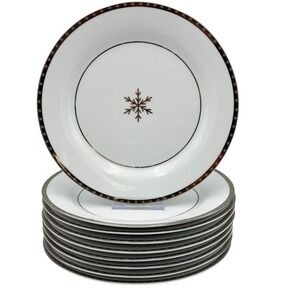 (9) Target‎ First Frost Snowflake Salad Plates Christmas Holiday Winter 9" READ